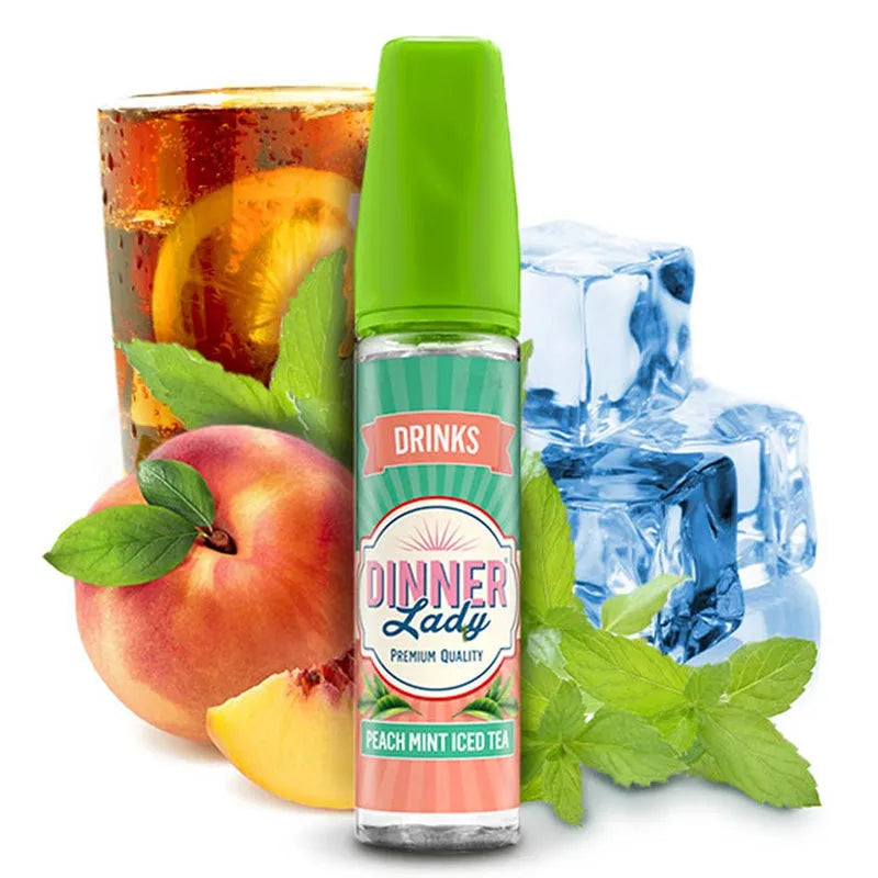 Dinner Lady Peach Mint Iced Tea | 50ml | 70/30 E-Liquid (Pfirsich-Minze-Eistee)