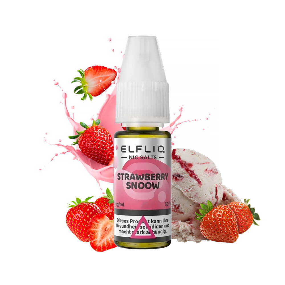 Elf Bar - ElfLiq Strawberry Snoow (Strawberry Ice Cream) E-Liquid | 50/50 (Erdbeer-Eiscreme) | 20mg |