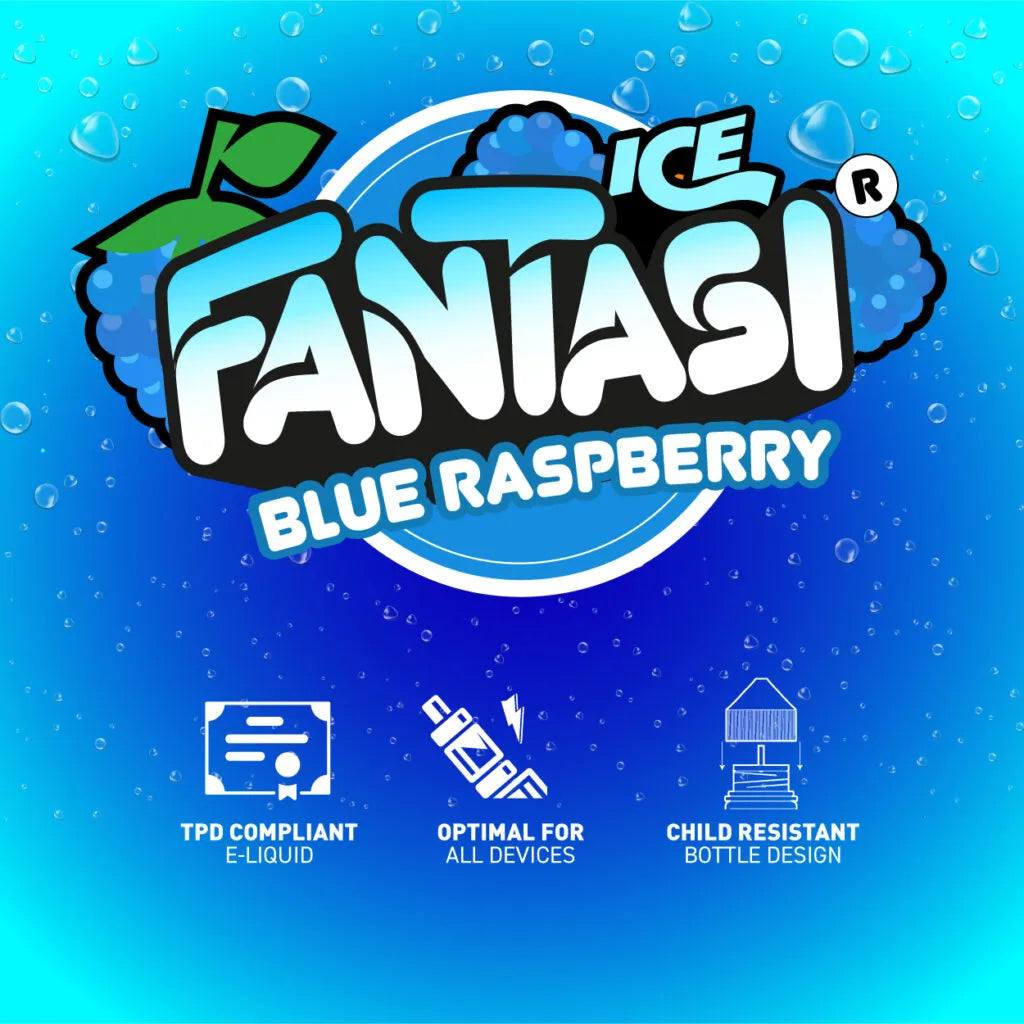 Blue Raspberry Ice 50/50 E-Liquid (Blaues Himbeereis) | Fantasi