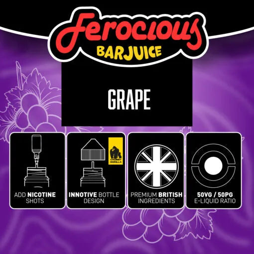 Grape 50/50 | Ferocious E-Liquid (Traube)