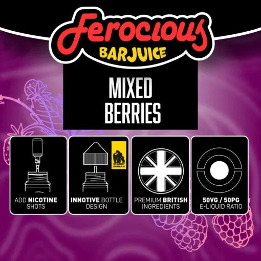 Mixed Berries 50/50 | Ferocious E-Liquid