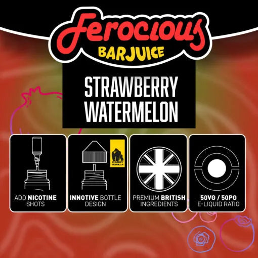 Strawberry Watermelon 50/50 | Ferocious E-Liquid (Erdbeere Wassermelone)