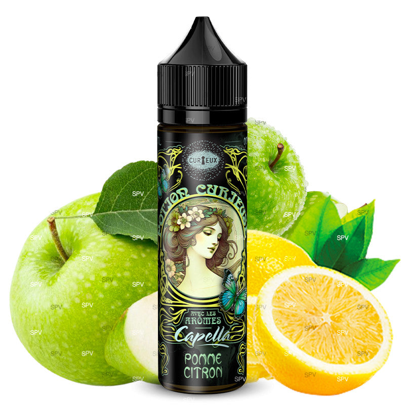 E-Liquid Apfel Zitrone (Capella-Aromen) - Shortfill Format - Potion Curieuse by Curieux | 50ml | 60/40