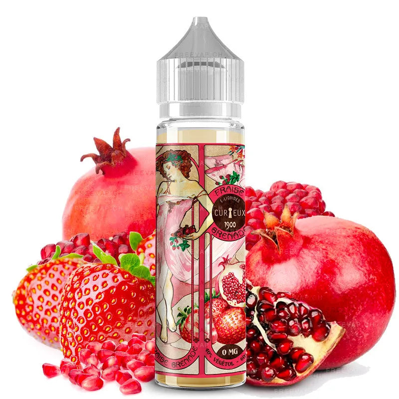 E-Liquid Fraise Grenade - Shortfill Format - 1900 Edition by Curieux | 50ml | 60/40 (Erdbeer-Granatapfel)