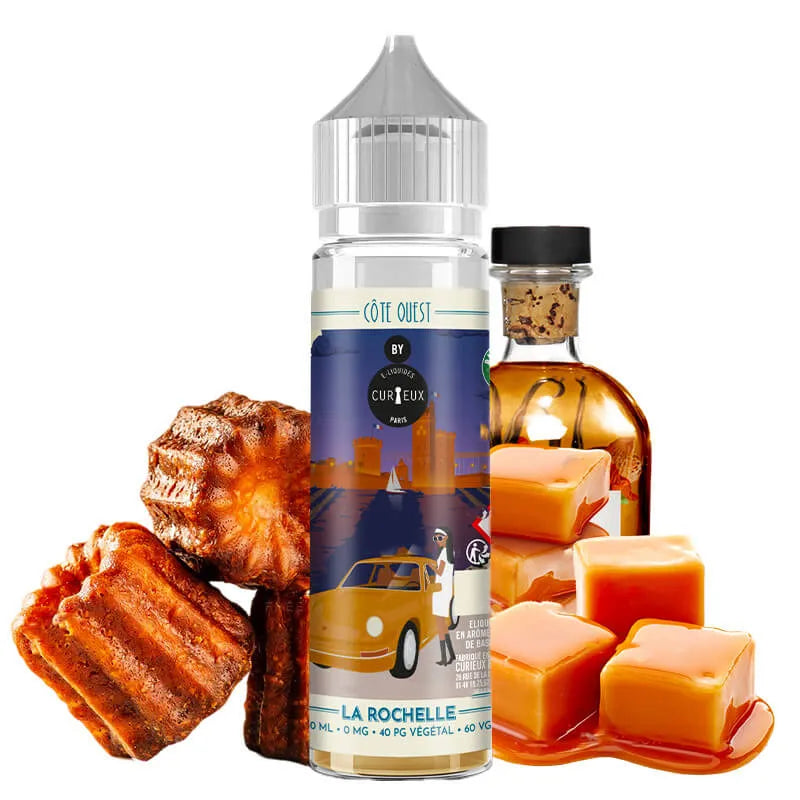 E-Liquid La Rochelle - Côte Ouest by Curieux | 50ml "Shortfill 70 ml" | 60/40