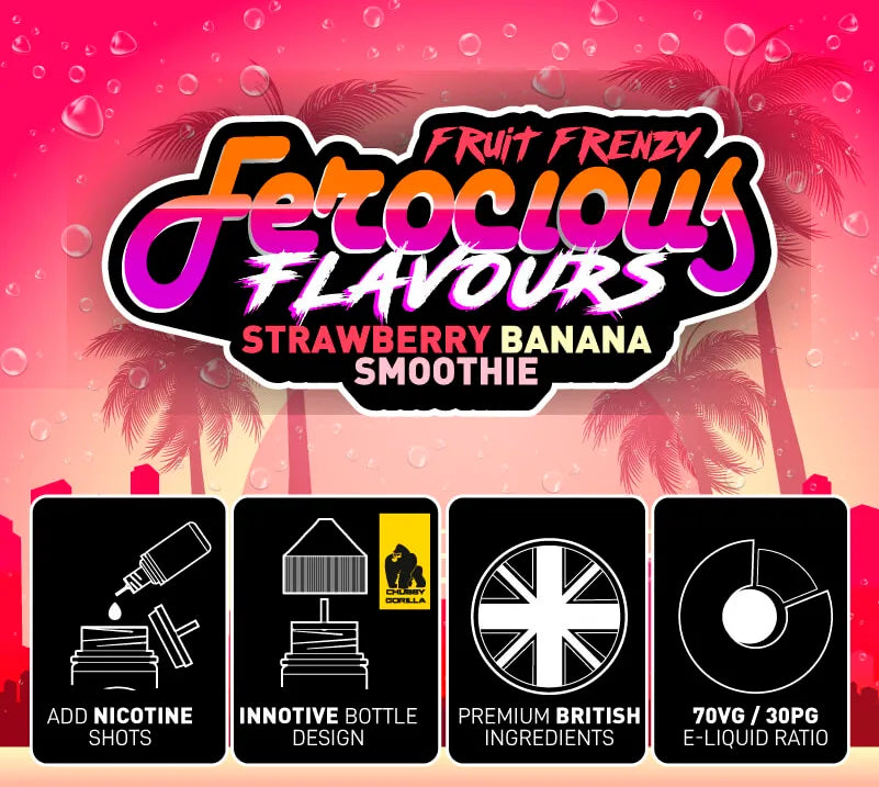 Strawberry Banana Smoothie 70/30 | Ferocious E-Liquid (Erdbeer-Bananen-Smoothie)