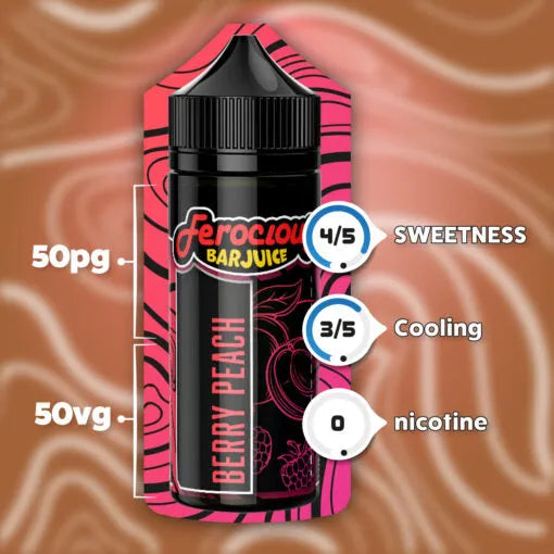 Berry Peach 50/50 | Ferocious E-Liquid (Beeren-Pfirsich)