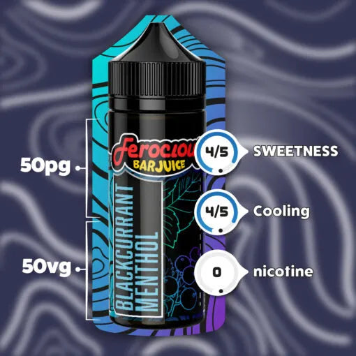Blackcurrant Menthol 50/50 | Ferocious E-Liquid (Schwarze Johannisbeere Menthol)