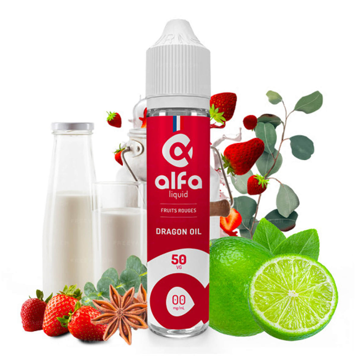 E-Liquid Dragon Oil - Alfaliquid | Rote Früchte | 50ml in 70ml | 50/50