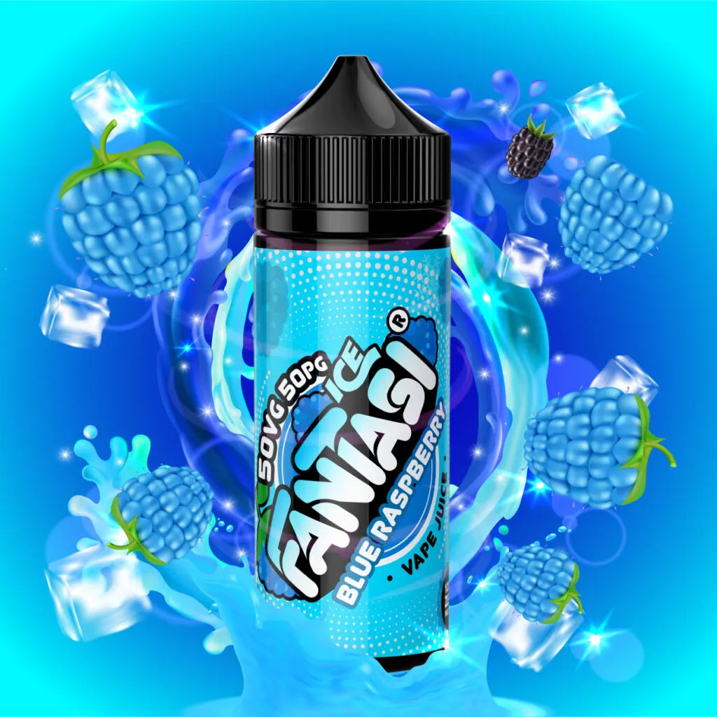Blue Raspberry Ice 50/50 E-Liquid (Blaues Himbeereis) | Fantasi