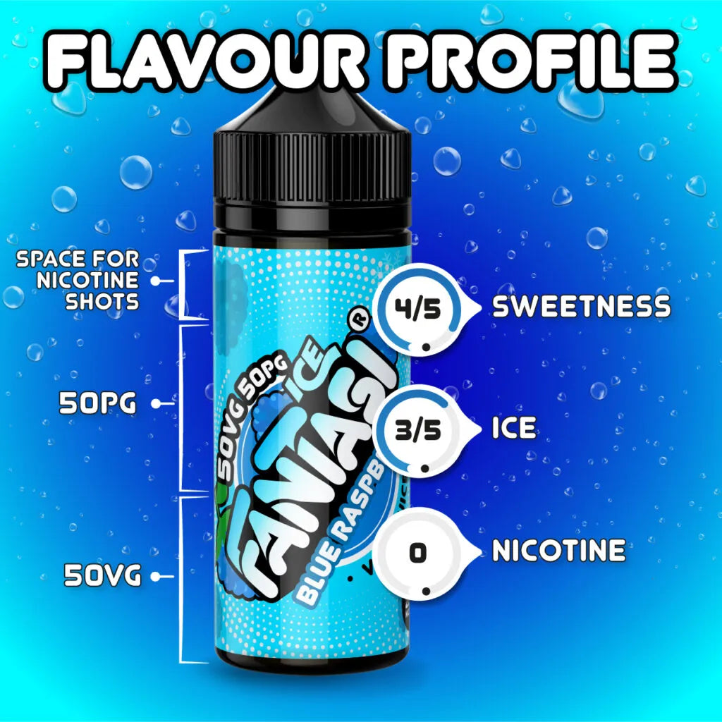 Blue Raspberry Ice 50/50 E-Liquid (Blaues Himbeereis) | Fantasi