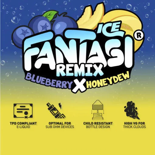Blueberry X Honeydew Ice 70/30 E-Liquid (Blaubeere x Honigtau) | Fantasi