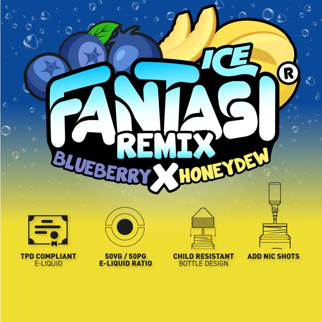 Blueberry X Honeydew Ice 50/50 E-Liquid (Blaubeere x Honigtau) | Fantasi
