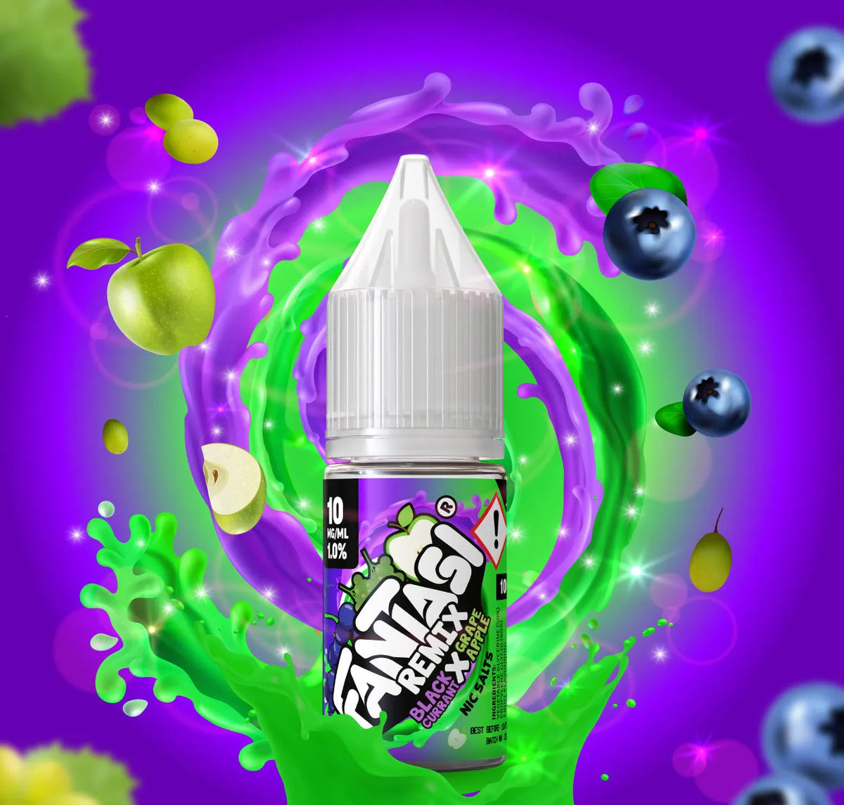 Blackcurrant X Grape Apple 10ml Nikotinsalz | 50/50 E-Liquid | Fantasi