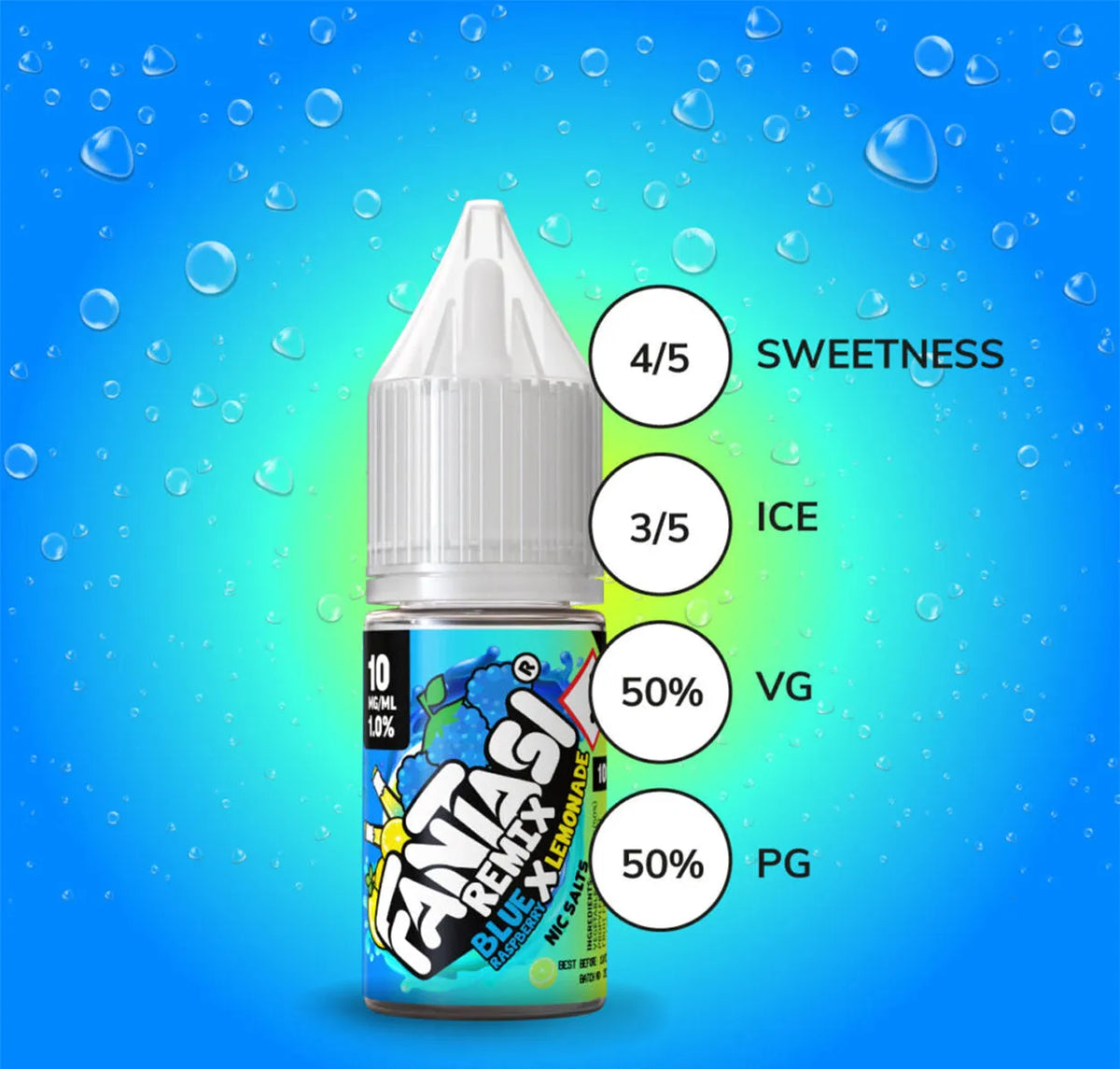 Blue Raspberry X Lemonade 10ml Nikotinsalz | 50/50 E-Liquid | Fantasi