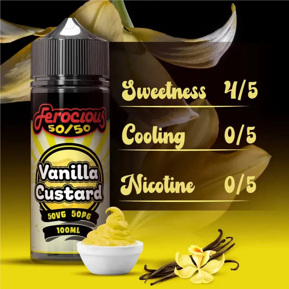 Vanilla Custard 50/50 | Ferocious E-Liquid