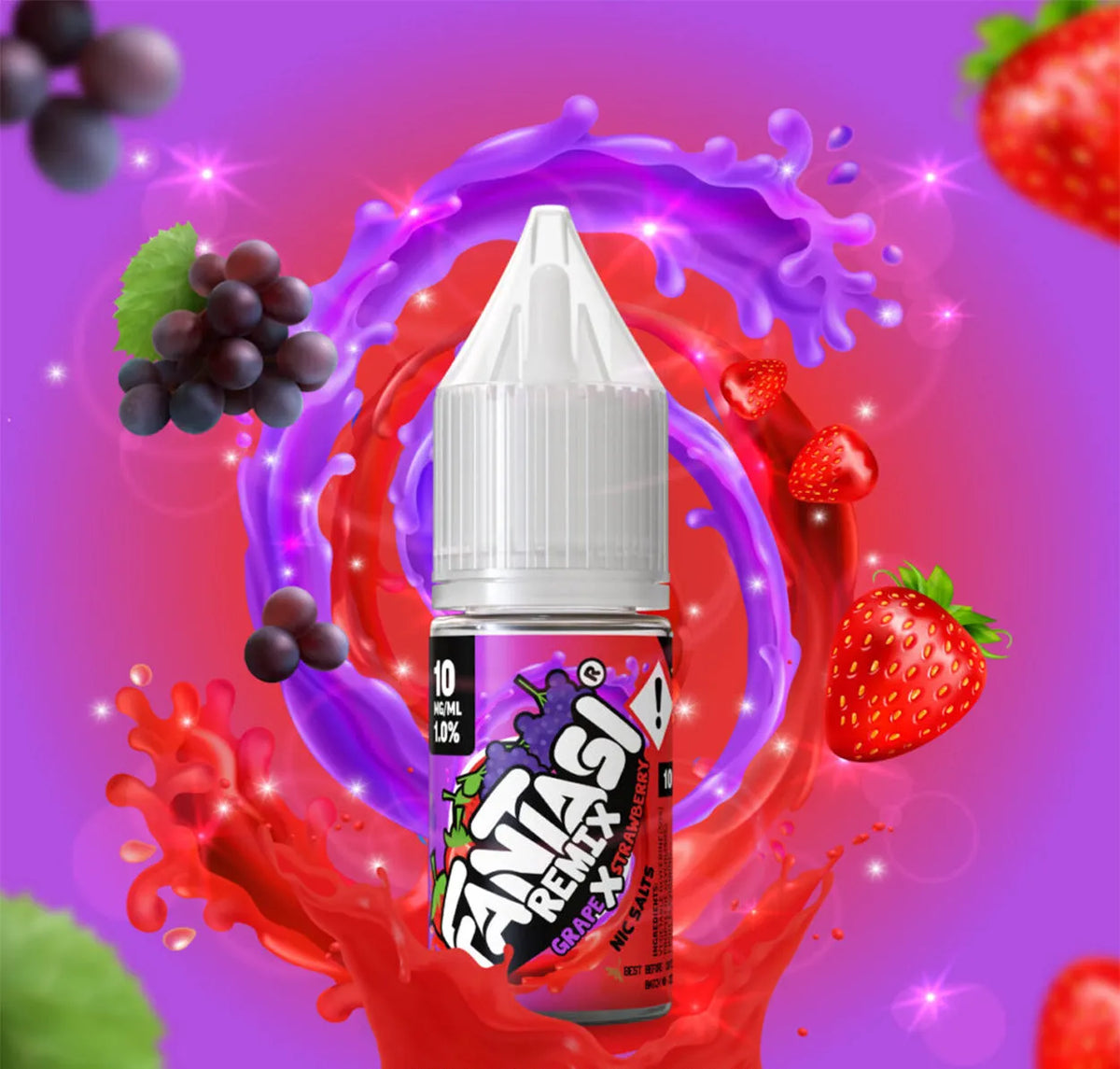 Grape X Strawberry 10ml Nikotinsalz | 50/50 E-Liquid | Fantasi
