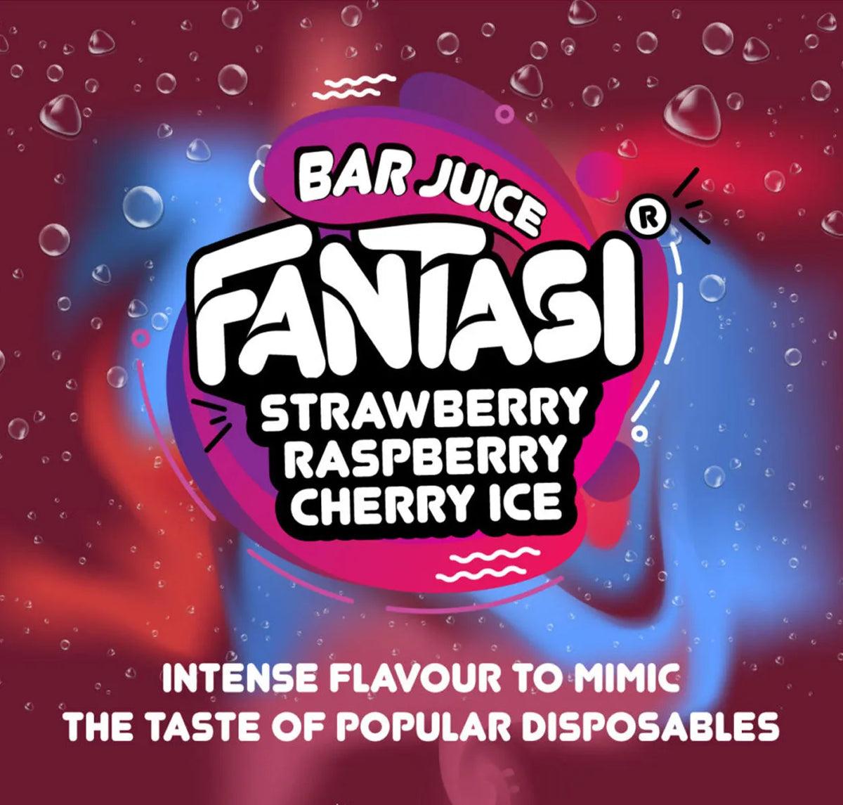 Strawberry Raspberry & Cherry Ice 10ml Nikotinsalz | 50/50 E-Liquid | Fantasi