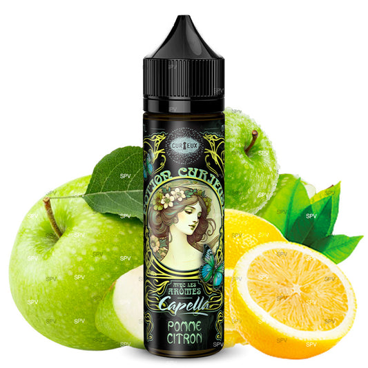 E-Liquid Apfel Zitrone (Capella-Aromen) - Shortfill Format - Potion Curieuse by Curieux | 50ml | 60/40