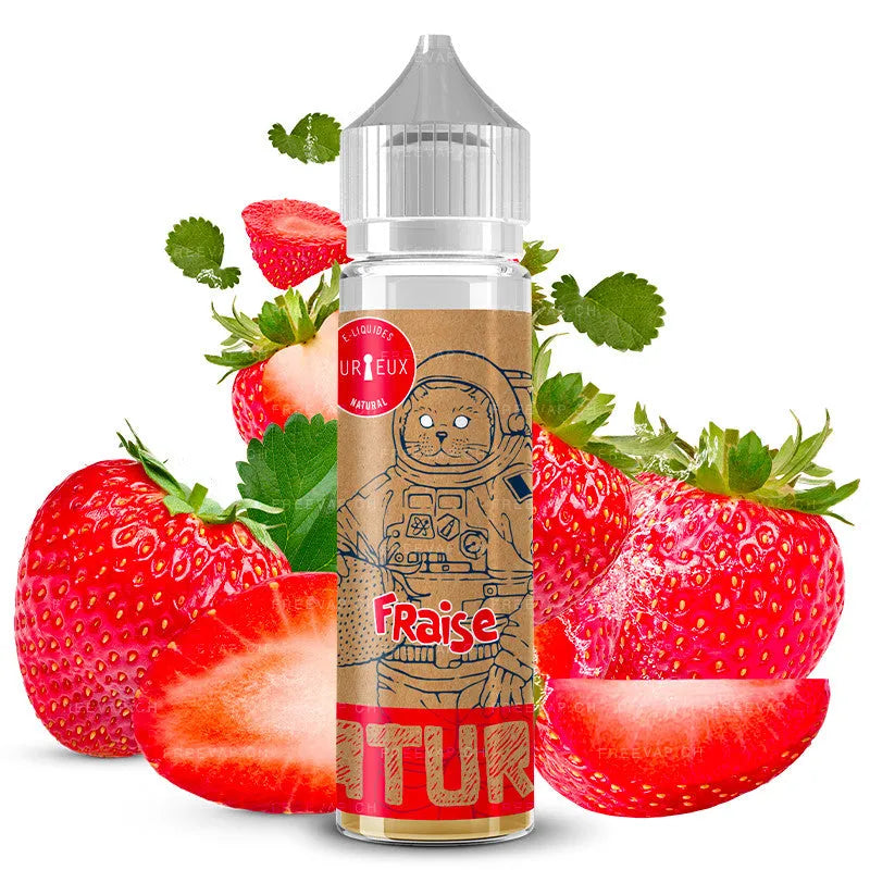 E-Liquid Natural Fraise - Shortfill Format - Edition Natural by Curieux | 50ml | 50/50 (Natürliche Erdbeere)