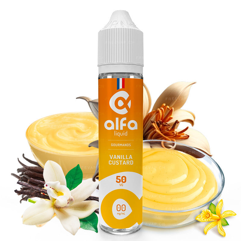E-Liquid Vanilla Custard - Alfaliquid | Süss | 50ml in 70ml | 50/50