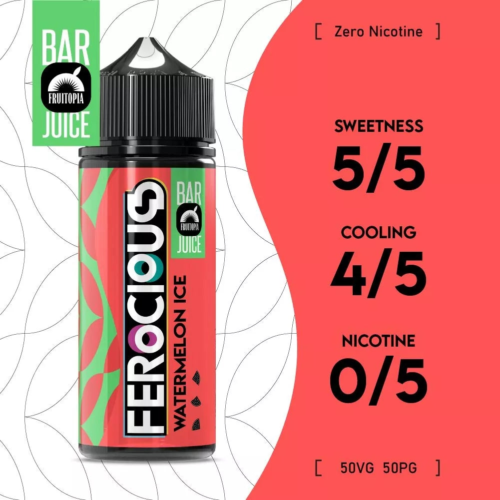 Watermelon Ice 50/50 | Ferocious E-Liquid Bar Juice