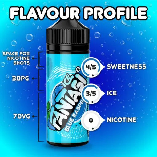 Blue Raspberry Ice 70/30 E-Liquid (Blaues Himbeereis) | Fantasi