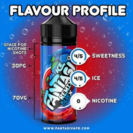 Ice Remix Blue Raspberry X Cherry 70/30 E-Liquid (Ice Remix Blaue Himbeere X Kirsche) | Fantasi