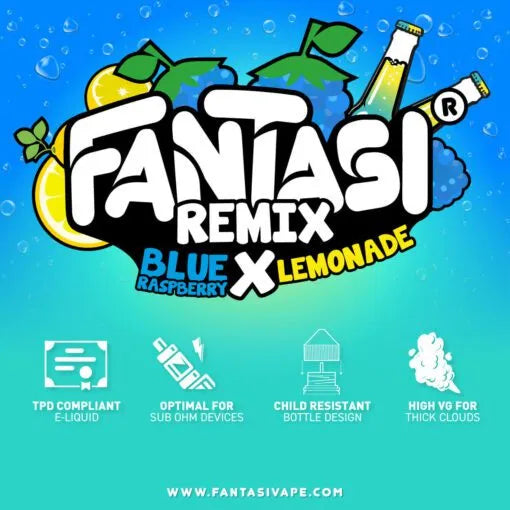 Remix Blue Raspberry X Lemonade 70/30 E-Liquid (Remix Blaue Himbeere X Limonade) | Fantasi