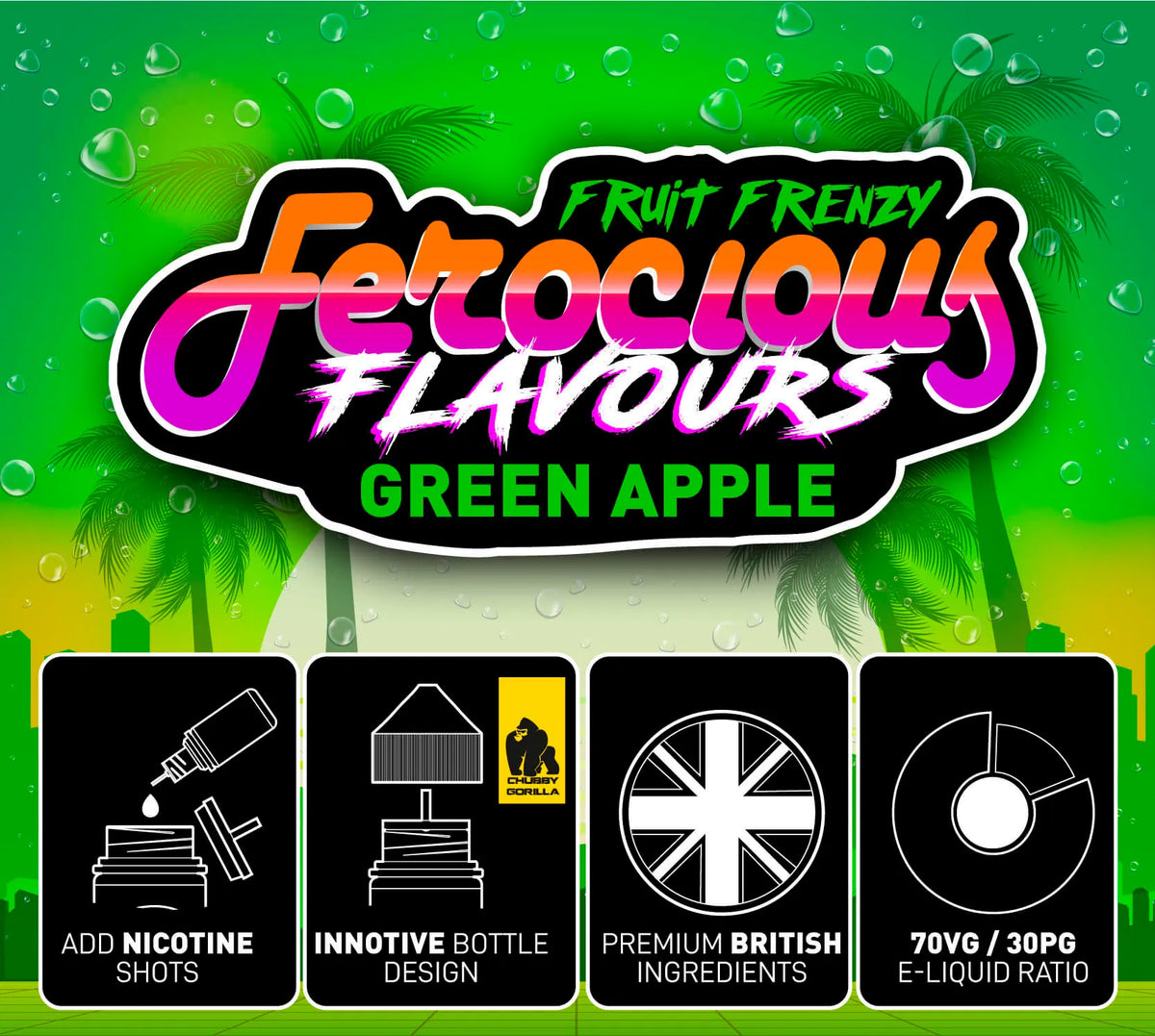Green Apple 70/30 | Ferocious E-Liquid