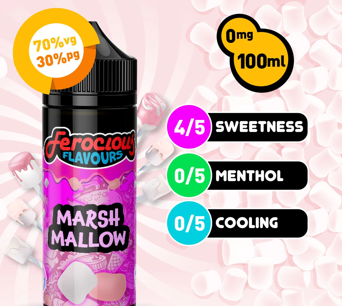 Marshmallow 70/30 | Ferocious E-Liquid