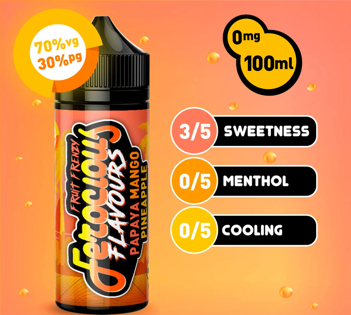 Papaya Mango Pineapple 70/30 | Ferocious E-Liquid