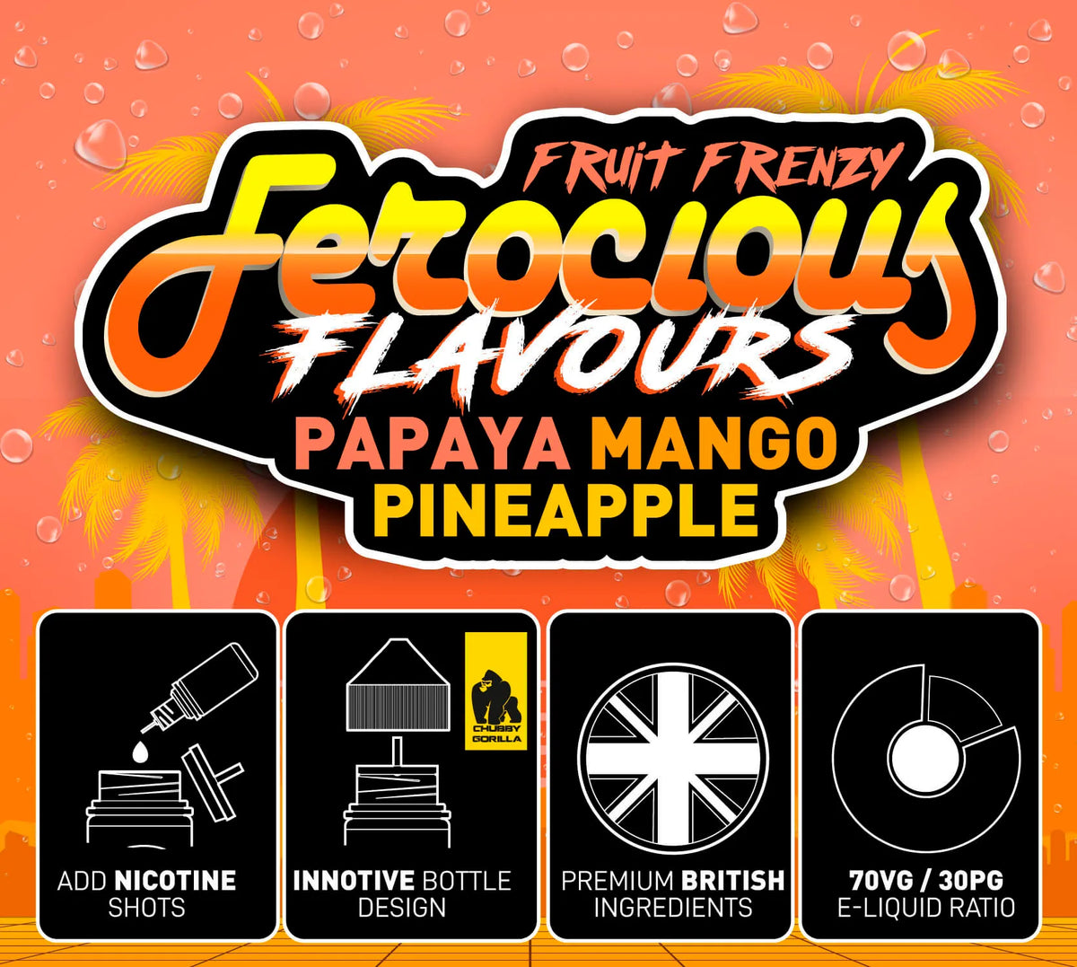 Papaya Mango Pineapple 70/30 | Ferocious E-Liquid