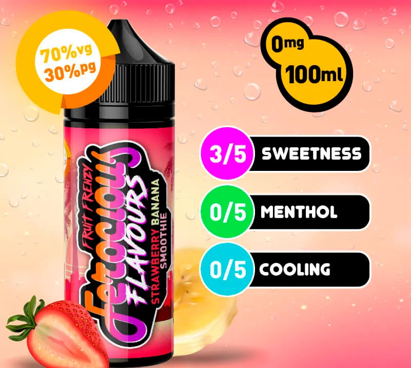 Strawberry Banana Smoothie 70/30 | Ferocious E-Liquid (Erdbeer-Bananen-Smoothie)
