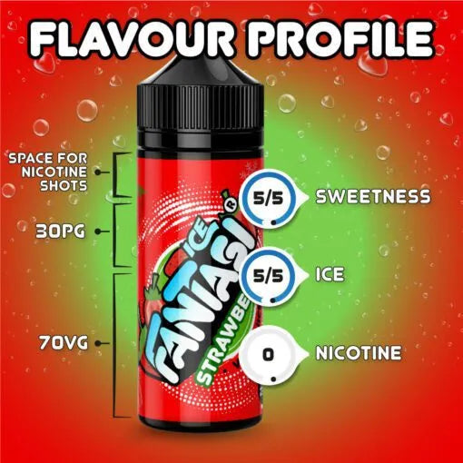 Strawberry Ice 70/30 E-Liquid (Erdbeereis) | Fantasi