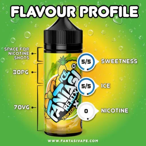 Ice Remix Tropical X Thunder 70/30 E-Liquid | Fantasi