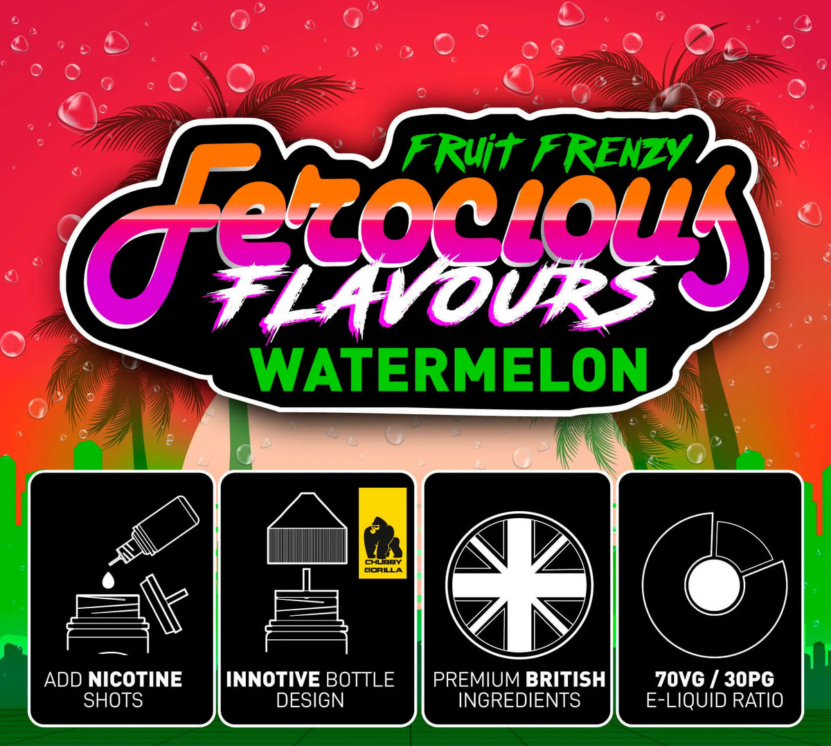 Watermelon 70/30 | Ferocious E-Liquid (Wassermelone)